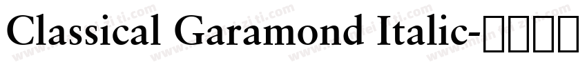 Classical Garamond Italic字体转换